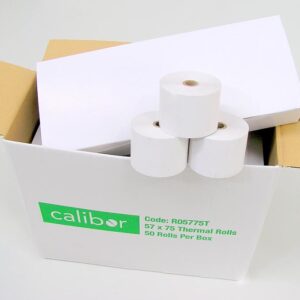 Calibor Bond Paper 57mm x 57mm 1 ply 50 rolls a box