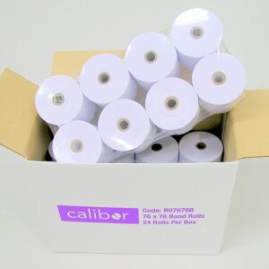 Calibor Bond Paper 76mm x 76mm 1 Ply 24 rolls a box